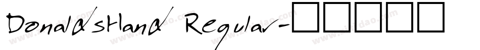DonaldsHand Regular字体转换